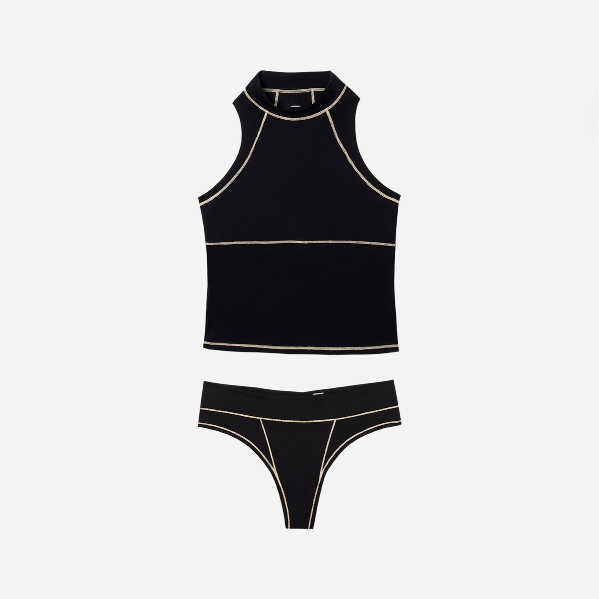 The Tank & Thong Set - Black